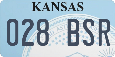 KS license plate 028BSR