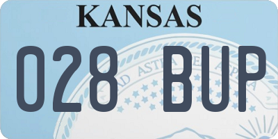 KS license plate 028BUP