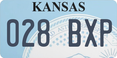 KS license plate 028BXP