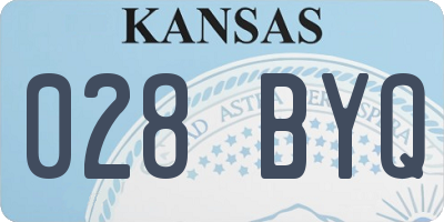 KS license plate 028BYQ