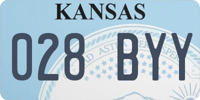 KS license plate 028BYY