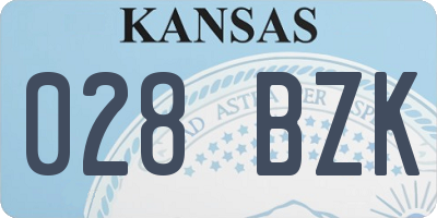KS license plate 028BZK