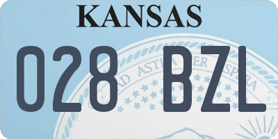 KS license plate 028BZL