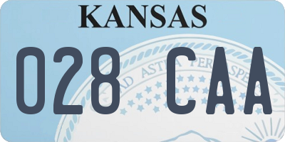 KS license plate 028CAA