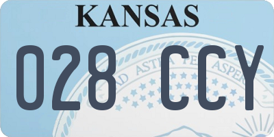 KS license plate 028CCY