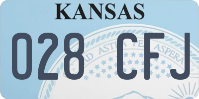 KS license plate 028CFJ