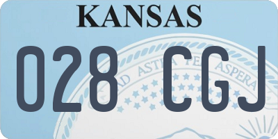 KS license plate 028CGJ