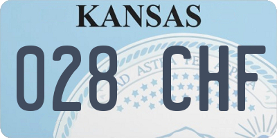 KS license plate 028CHF