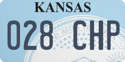 KS license plate 028CHP