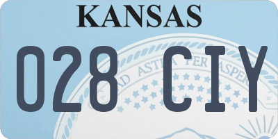 KS license plate 028CIY