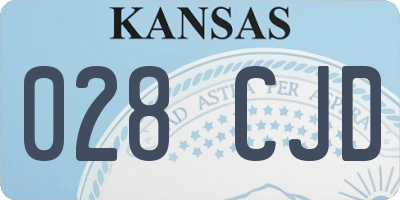 KS license plate 028CJD