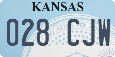KS license plate 028CJW