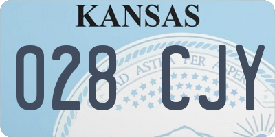 KS license plate 028CJY