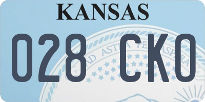 KS license plate 028CKO