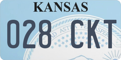 KS license plate 028CKT