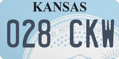 KS license plate 028CKW