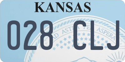 KS license plate 028CLJ