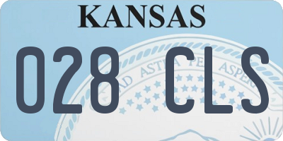 KS license plate 028CLS