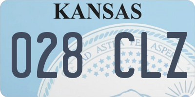 KS license plate 028CLZ