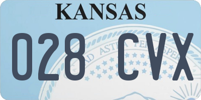 KS license plate 028CVX