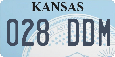 KS license plate 028DDM