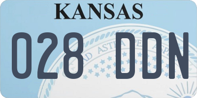 KS license plate 028DDN