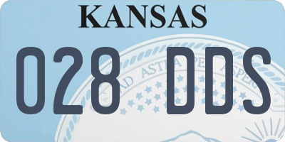 KS license plate 028DDS