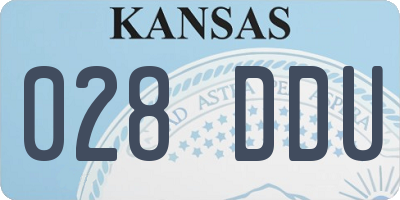 KS license plate 028DDU