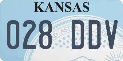 KS license plate 028DDV
