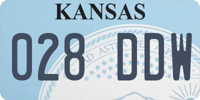 KS license plate 028DDW