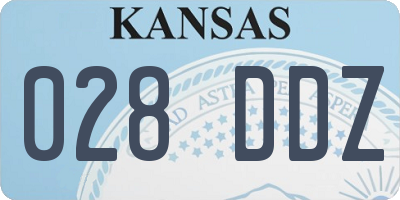 KS license plate 028DDZ