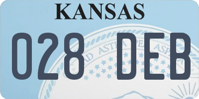 KS license plate 028DEB