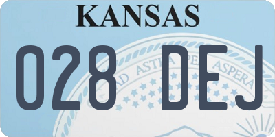 KS license plate 028DEJ