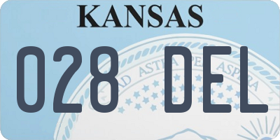 KS license plate 028DEL