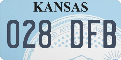 KS license plate 028DFB