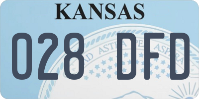 KS license plate 028DFD