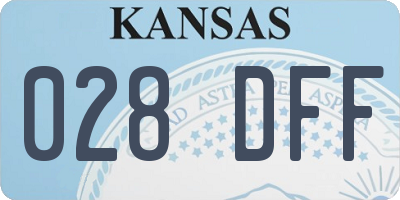 KS license plate 028DFF