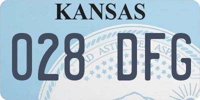 KS license plate 028DFG