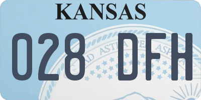 KS license plate 028DFH