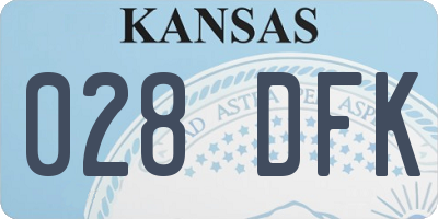 KS license plate 028DFK