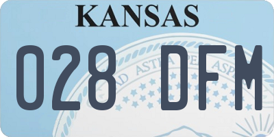 KS license plate 028DFM