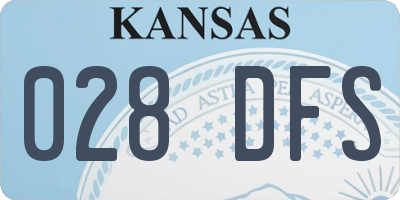 KS license plate 028DFS