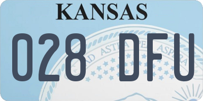 KS license plate 028DFU