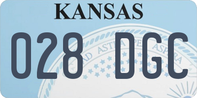 KS license plate 028DGC