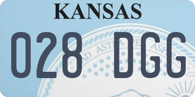 KS license plate 028DGG