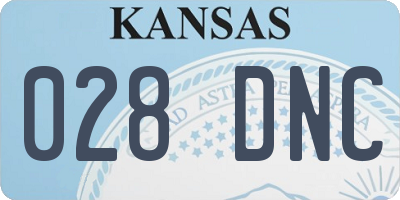 KS license plate 028DNC