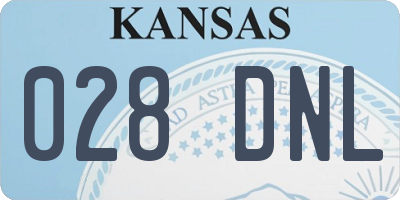 KS license plate 028DNL