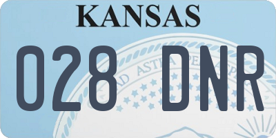 KS license plate 028DNR