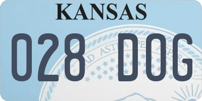 KS license plate 028DOG