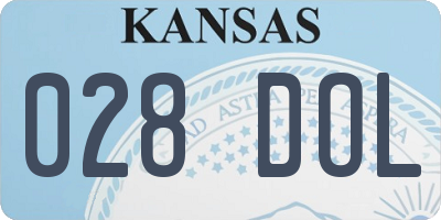 KS license plate 028DOL